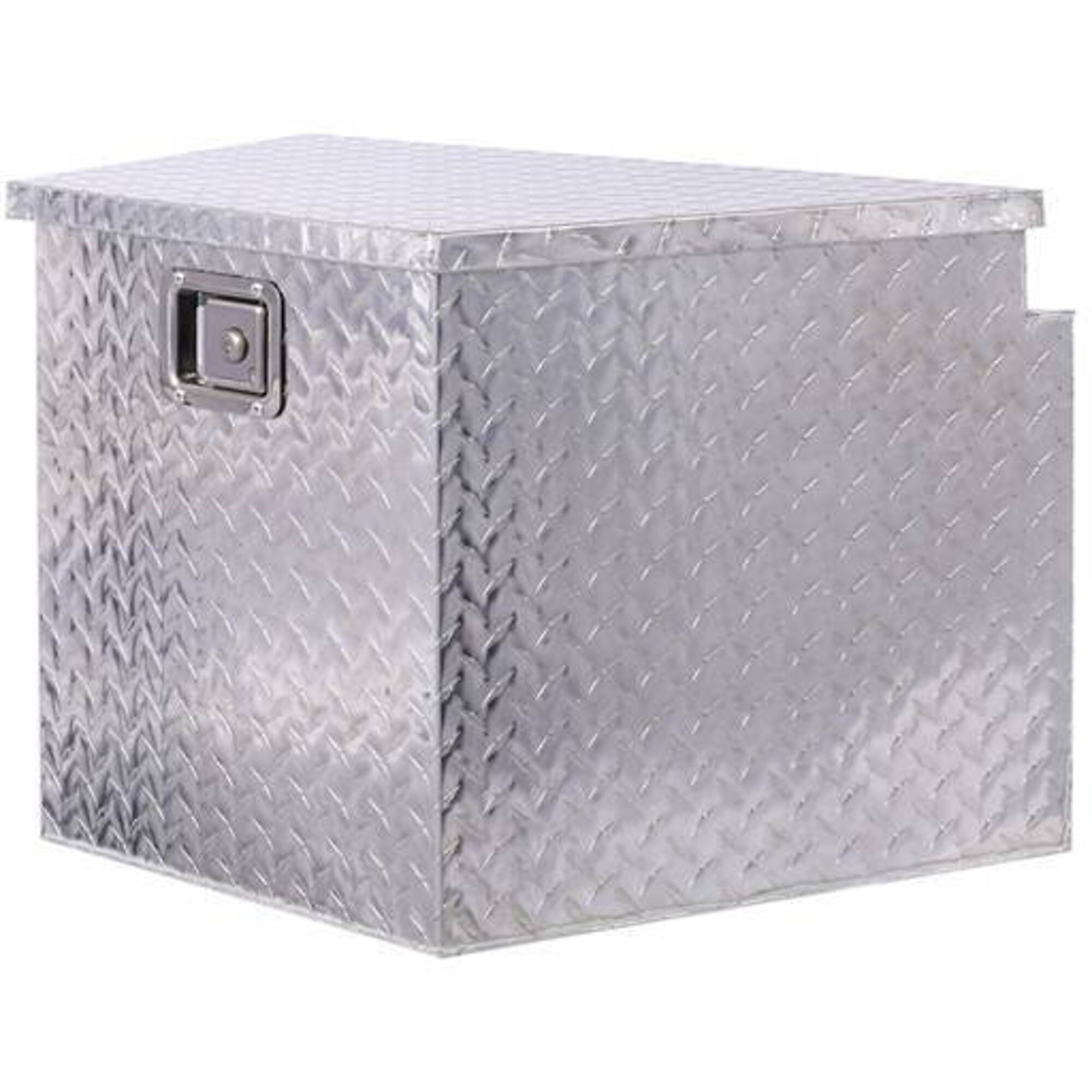 29-inch Aluminum Truck Bed Tool Box w/lock keys, silver, BAC-W46581850
